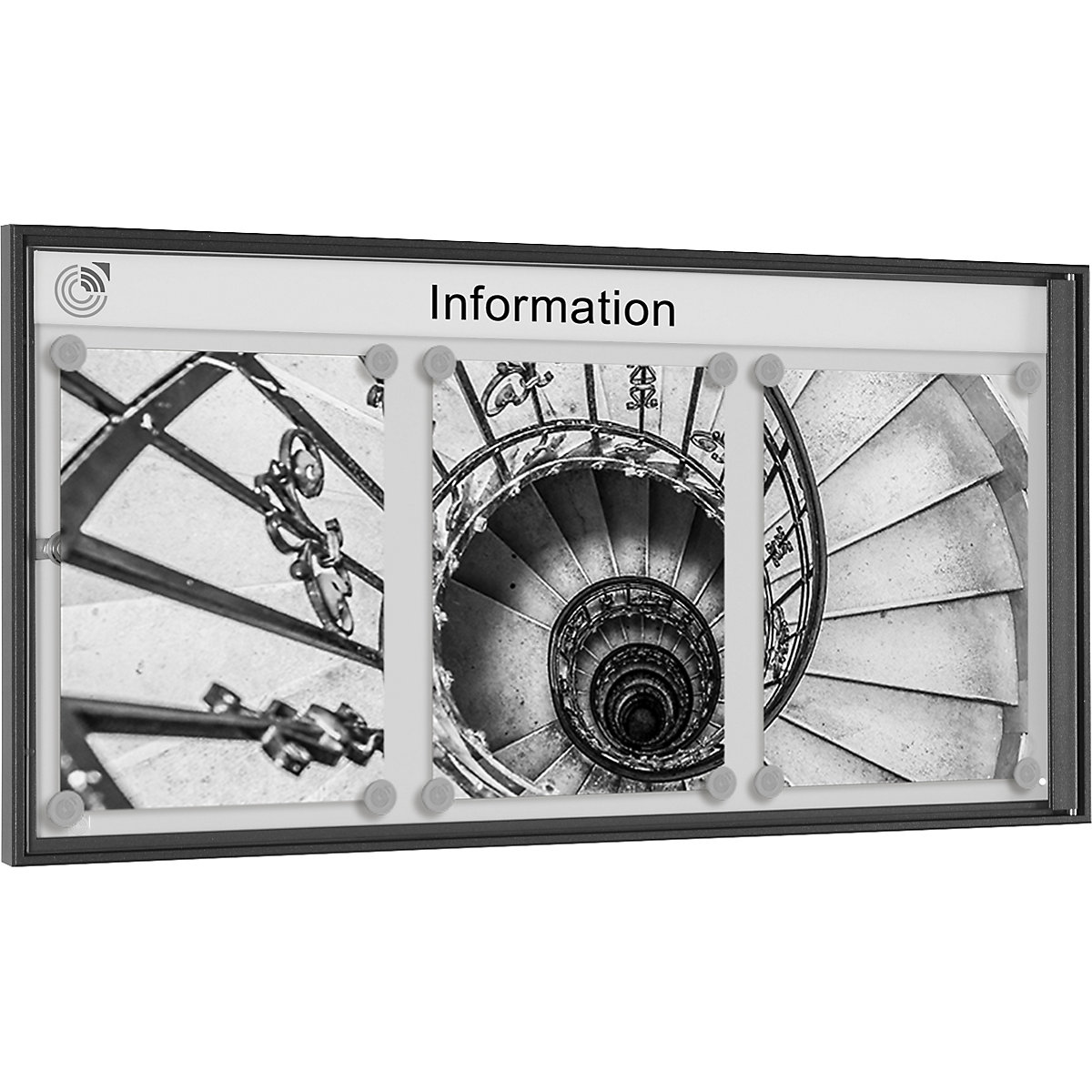 Vitrine METALLIC, formato horizontal, para 3 x A4-0