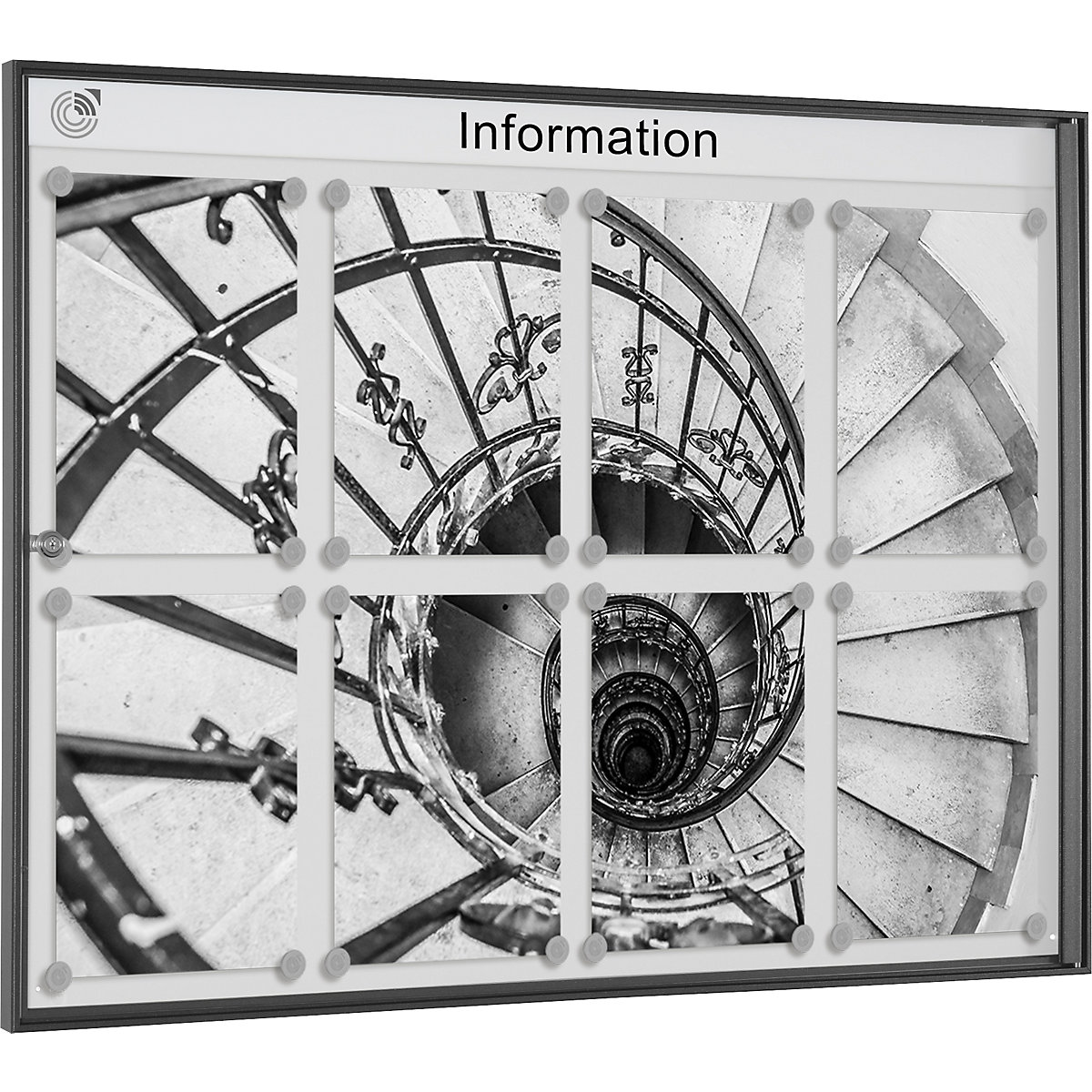 Vitrine METALLIC, formato horizontal, para 8 x A4-0