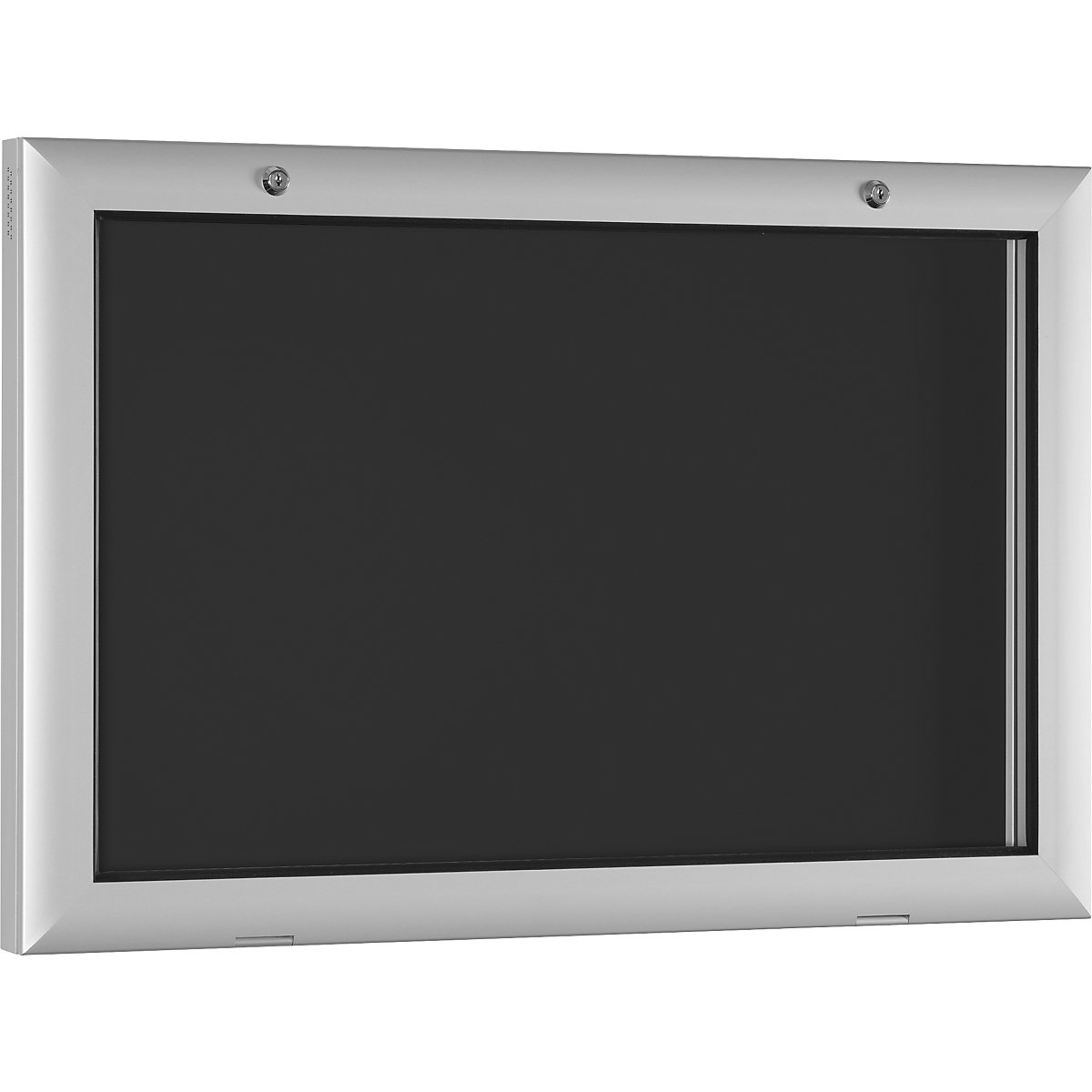 Vitrine para interiores e exteriores, abertura da porta 180° para baixo, para A2, painel traseiro em cinzento antracite RAL 7016-0