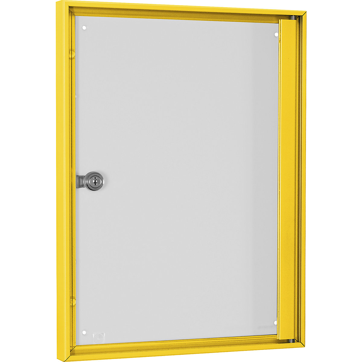 Vitrine para interiores, para formato 1 x A4, caixilho amarelo-0