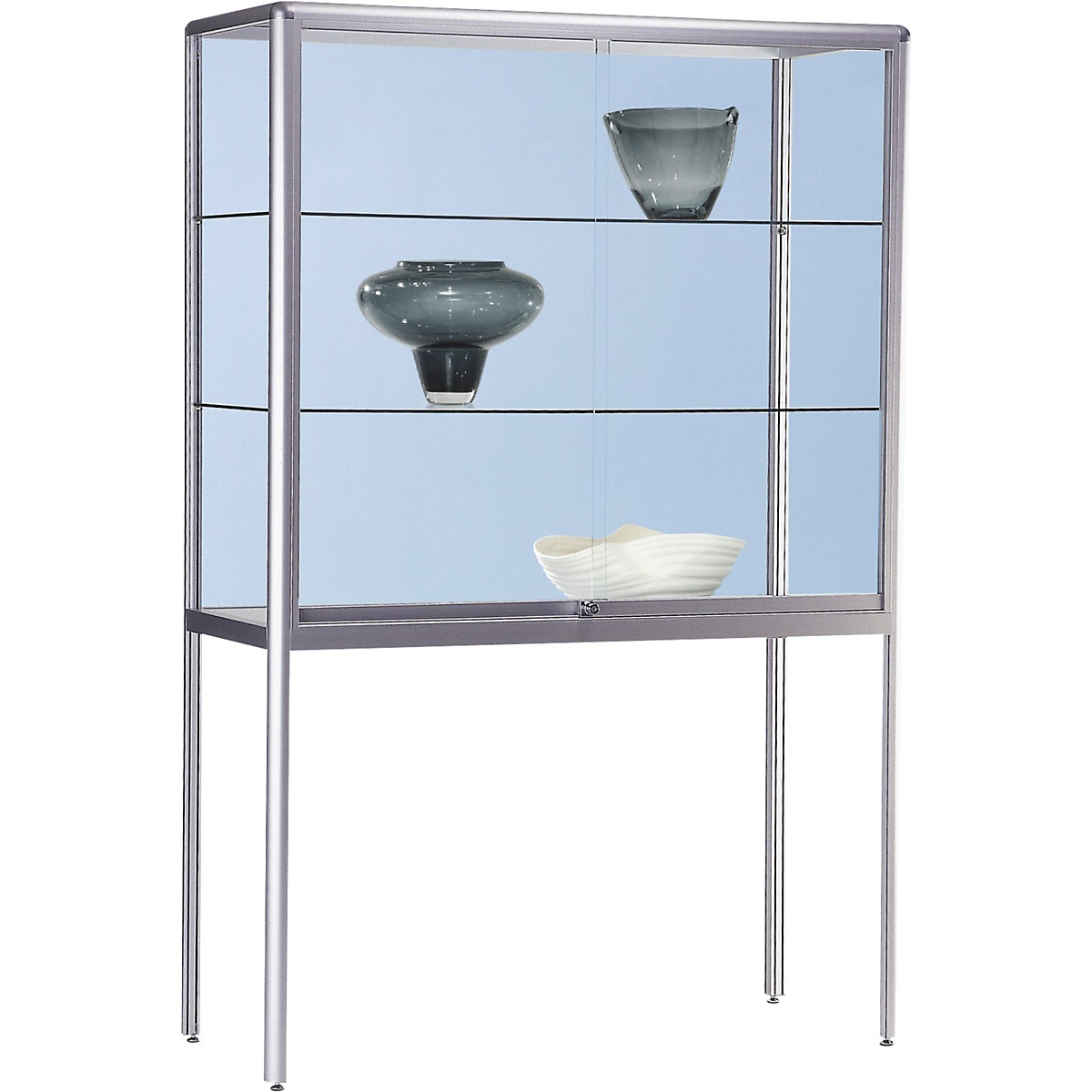 Vitrine – eurokraft pro, versão vitrine de armário, largura 1200 mm, 2 portas de correr, dificilmente inflamável-0