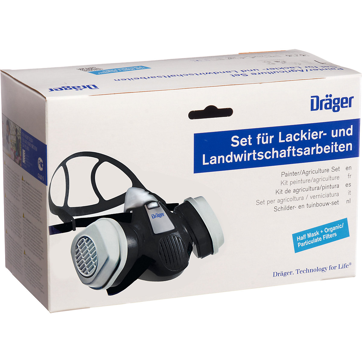Set Halbmaske X-plore® 3300 inkl. 2 Filter für Lackierarbeiten Dräger (Produktabbildung 2)-1