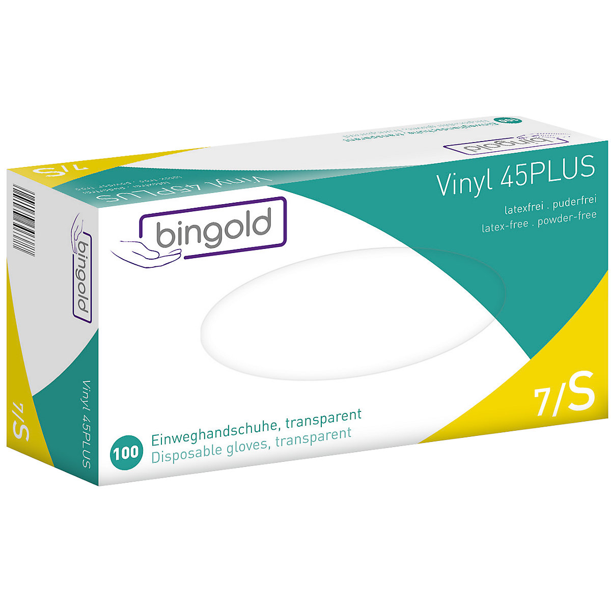Vinyl-Einmalhandschuhe 45plus, 1000 Stk