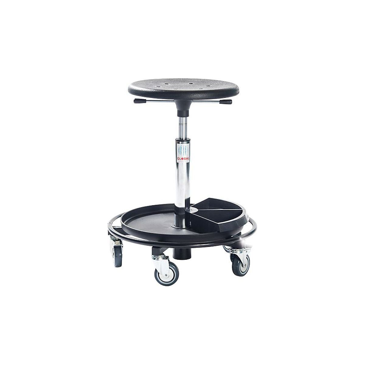 Werkstatthocker, höhenverstellbar 550 – 810 mm, schwarz-0