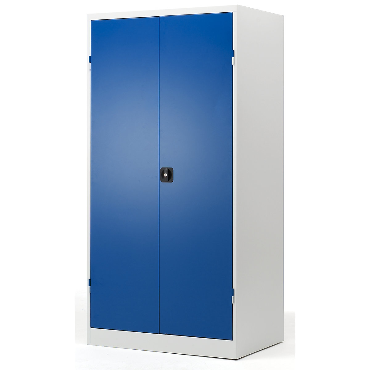 Armário de extração na vertical – Pavoy, com 2 extrações e 3 prateleiras, cinzento claro/azul genciana-0