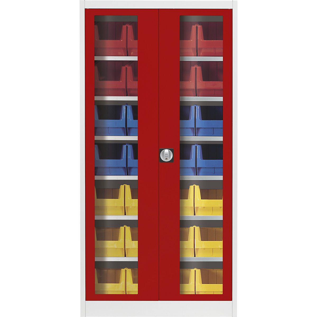 Armário de portas de batentes com janela de visualização – mauser