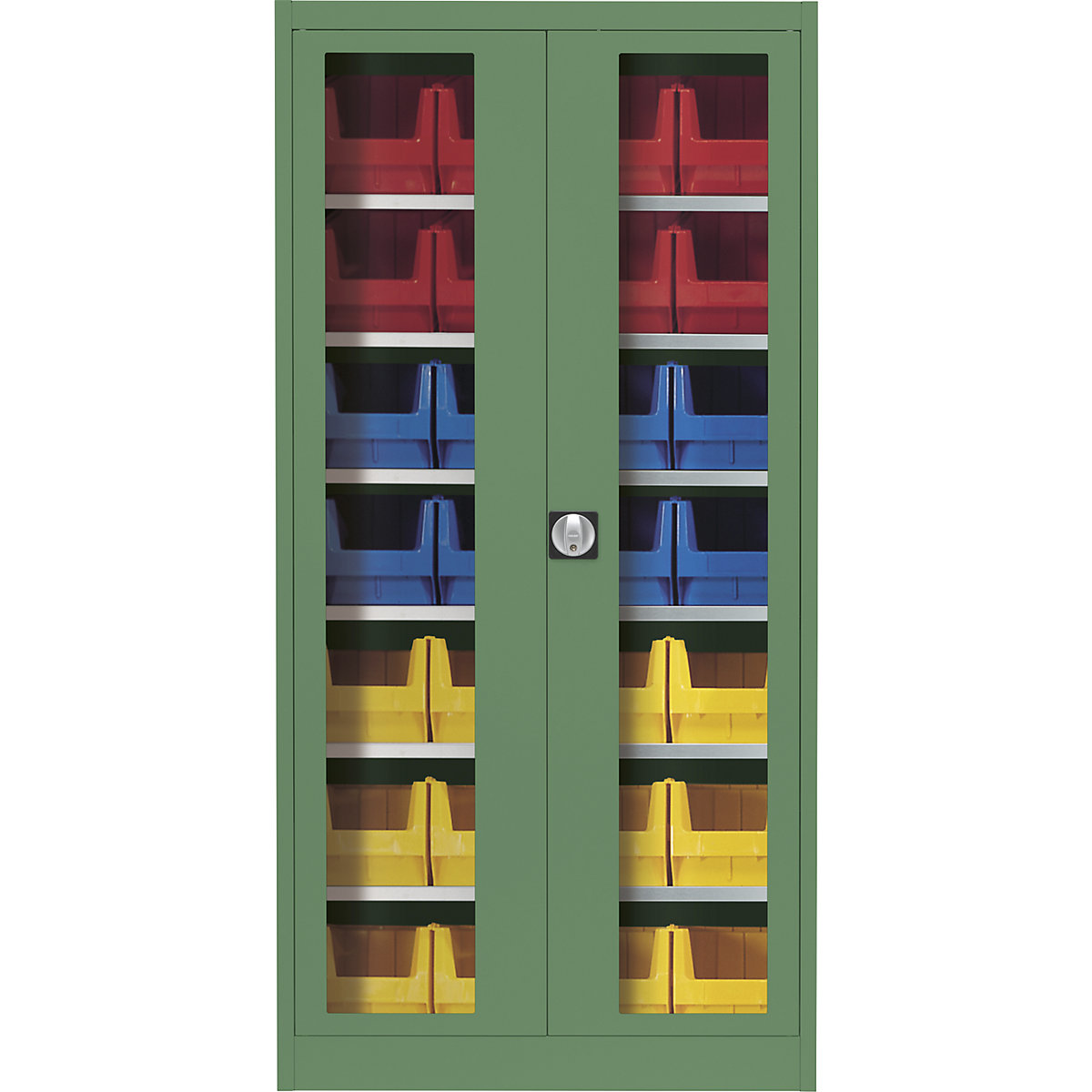 Armário de portas de batentes com janela de visualização – mauser