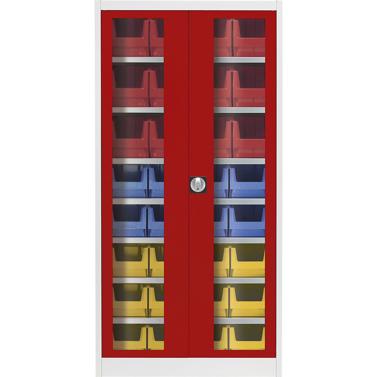 Armário de portas de batentes com janela de visualização – mauser