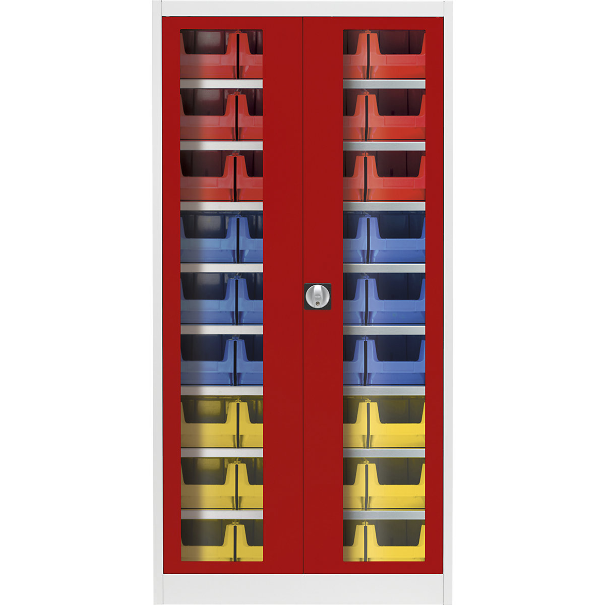 Armário de portas de batentes com janela de visualização – mauser
