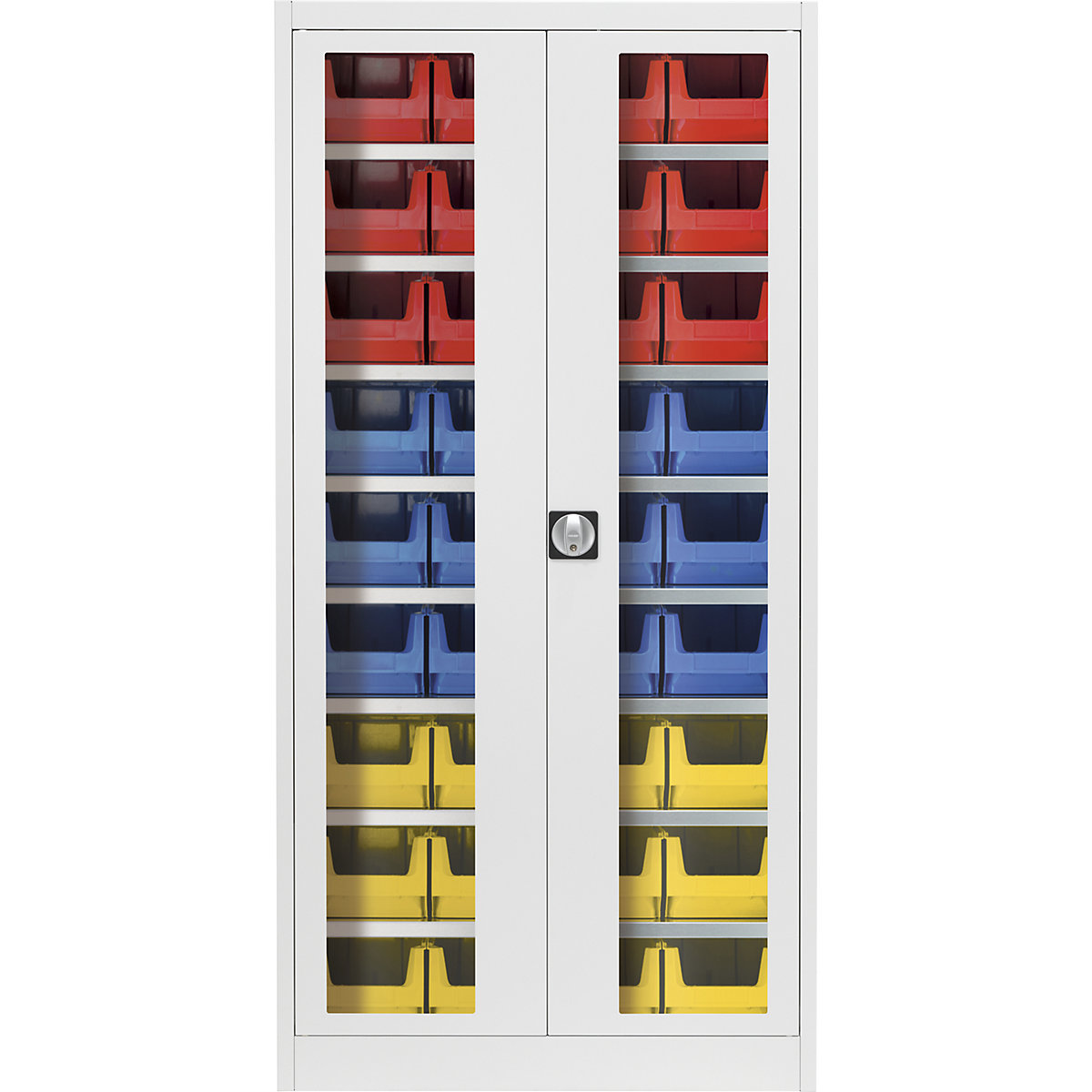Armário de portas de batentes com janela de visualização – mauser