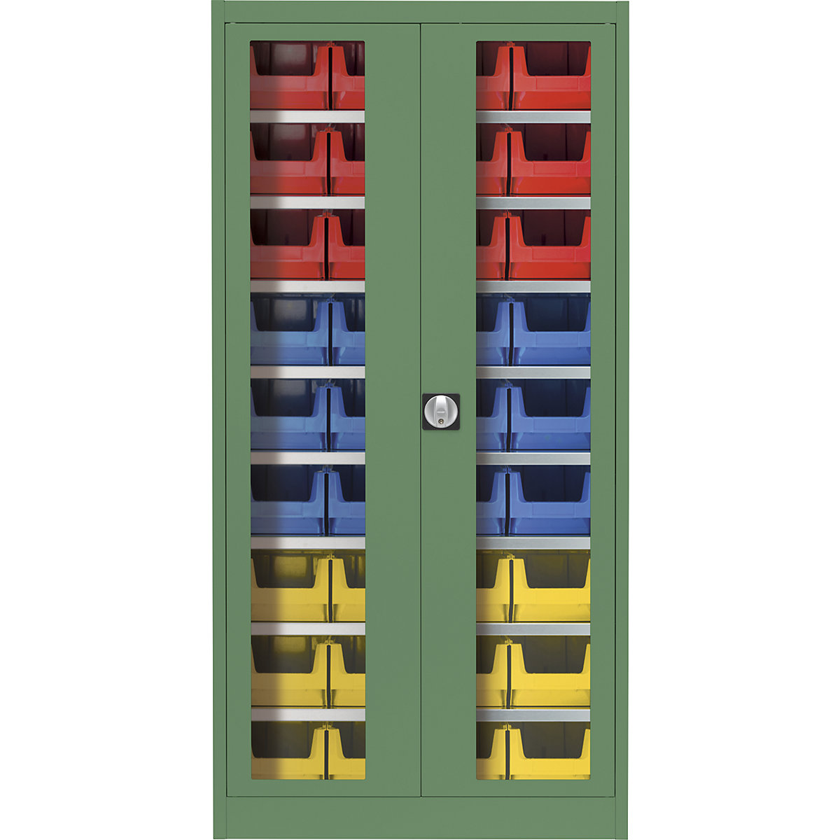 Armário de portas de batentes com janela de visualização – mauser