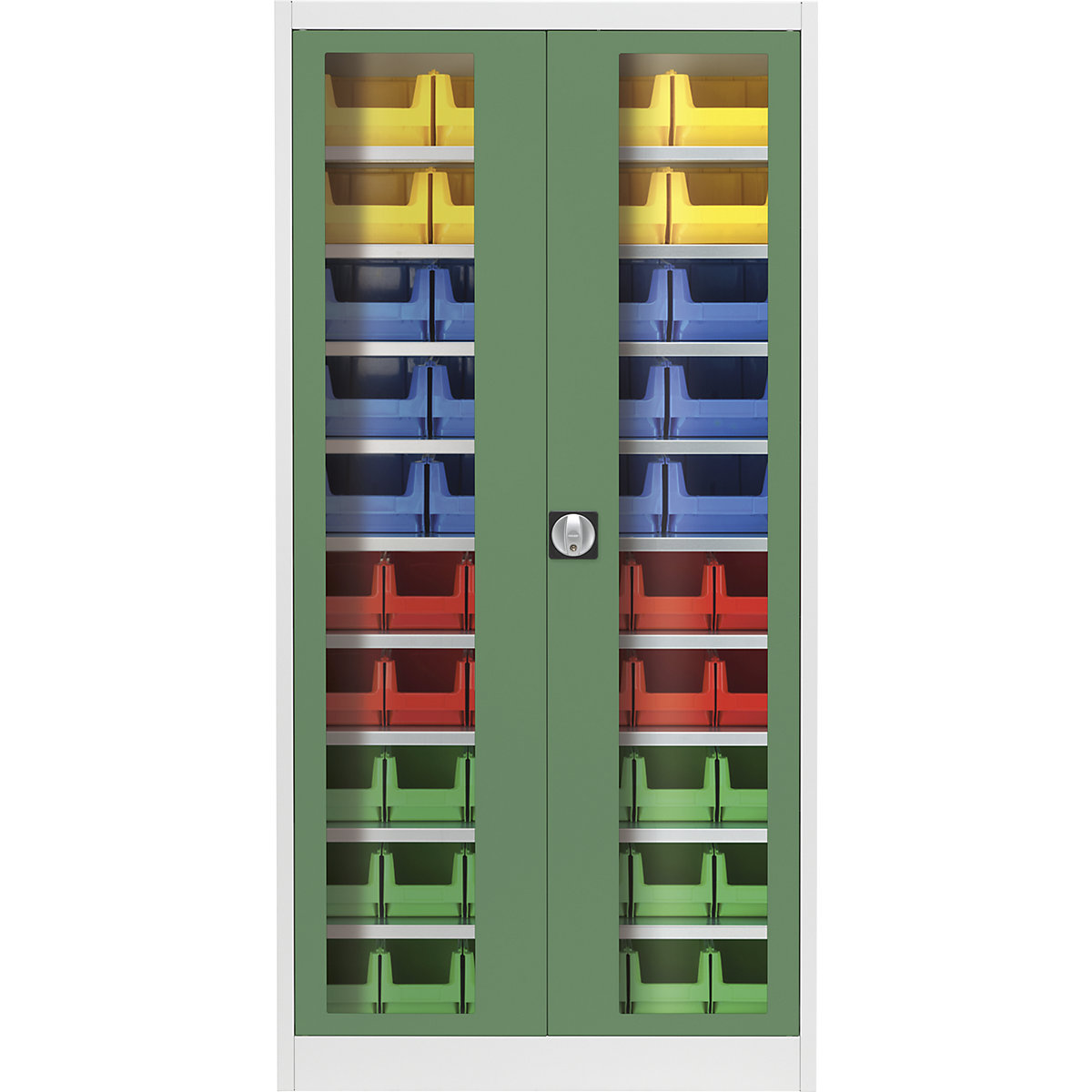 Armário de portas de batentes com janela de visualização – mauser