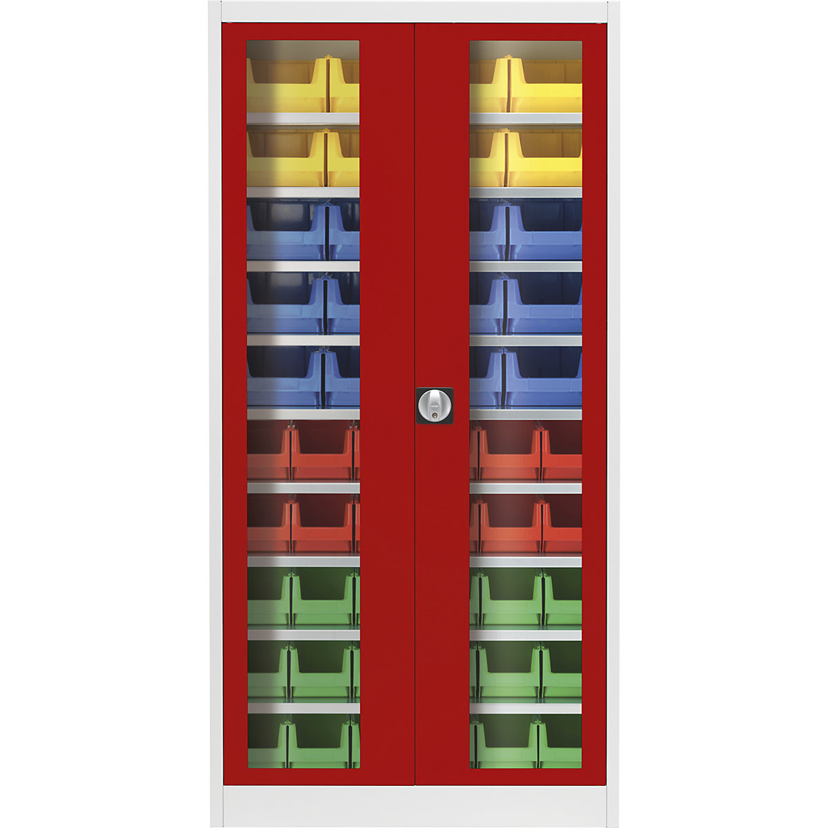 Armário de portas de batentes com janela de visualização – mauser