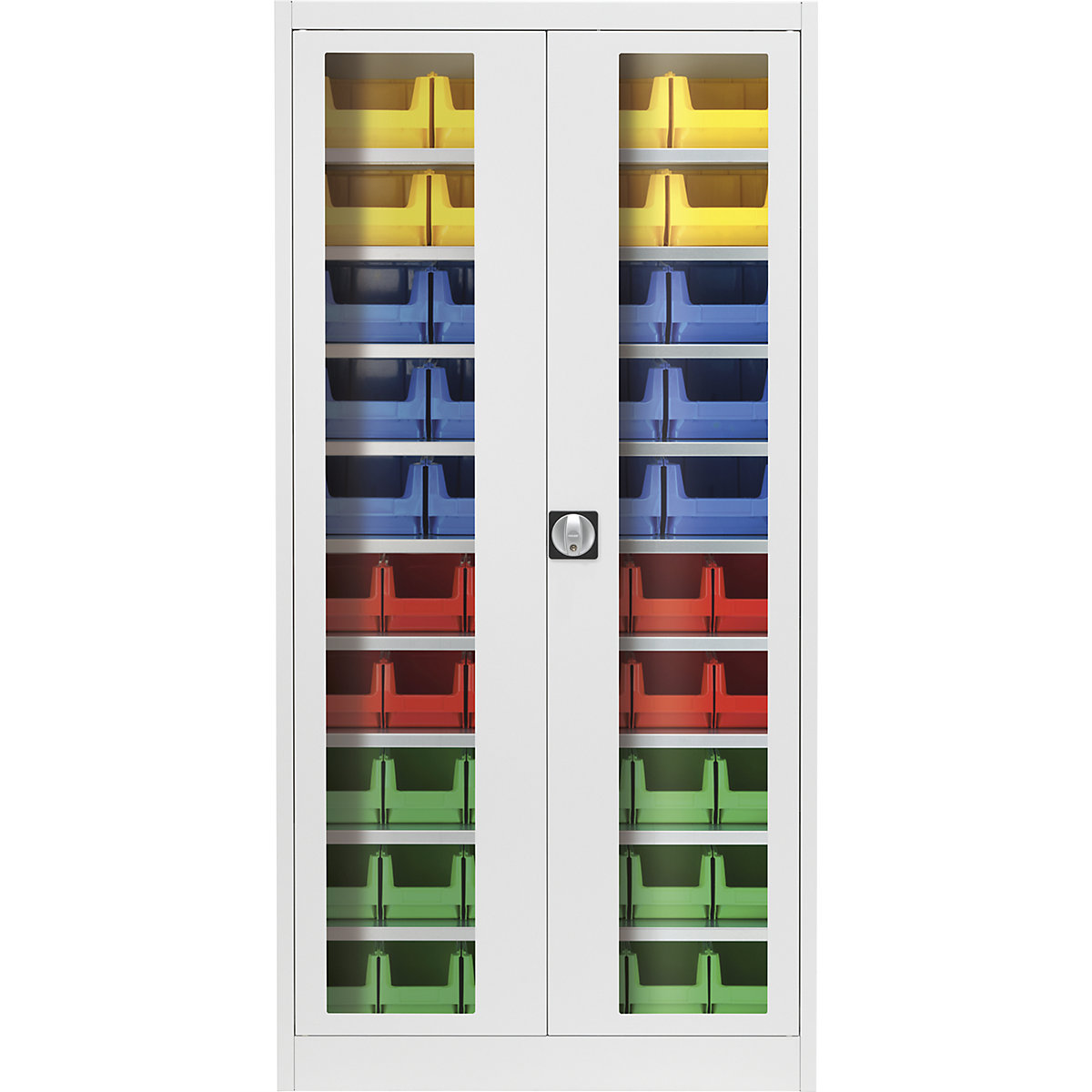 Armário de portas de batentes com janela de visualização – mauser