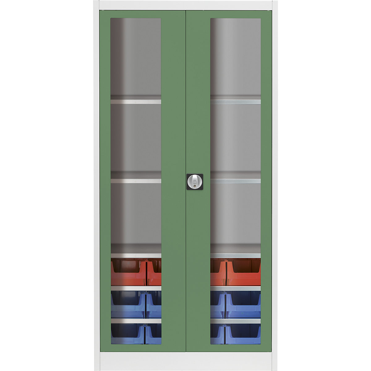 Armário de portas de batentes com janela de visualização – mauser