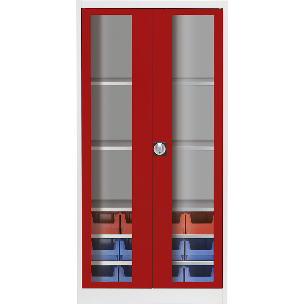 Armário de portas de batentes com janela de visualização – mauser