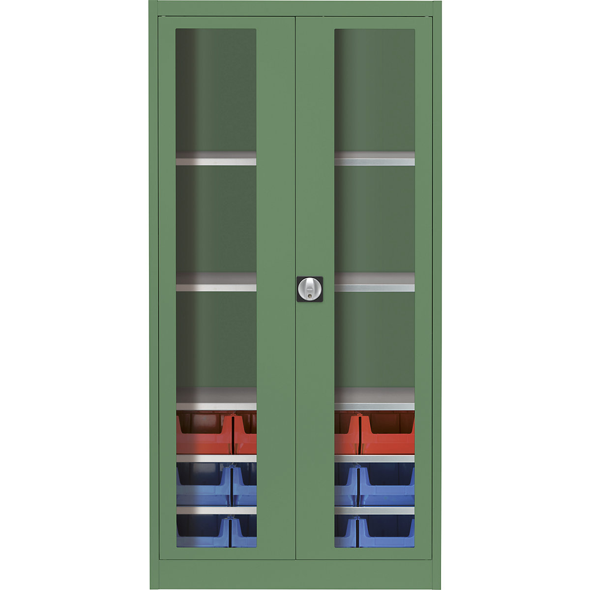 Armário de portas de batentes com janela de visualização – mauser