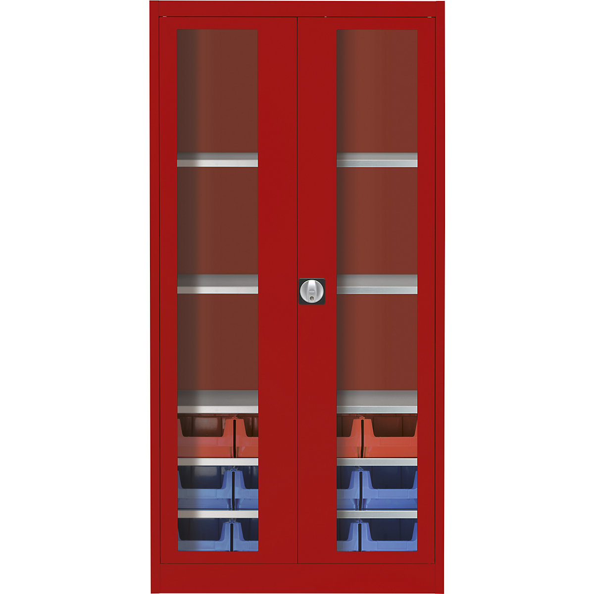 Armário de portas de batentes com janela de visualização – mauser