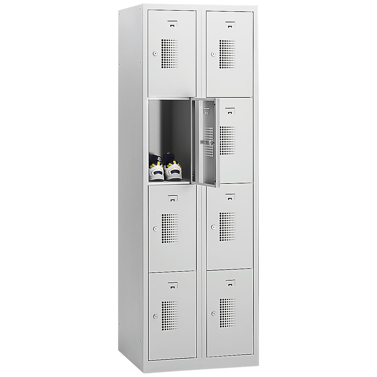 Armário de cacifos com 4 compartimentos Amsterdam – eurokraft basic (Imagem do produto 2)-1