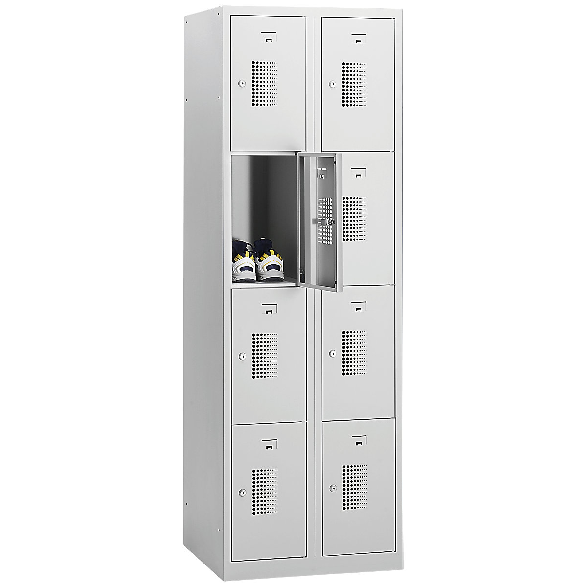 Armário de cacifos com 4 compartimentos Amsterdam – eurokraft basic (Imagem do produto 2)-1