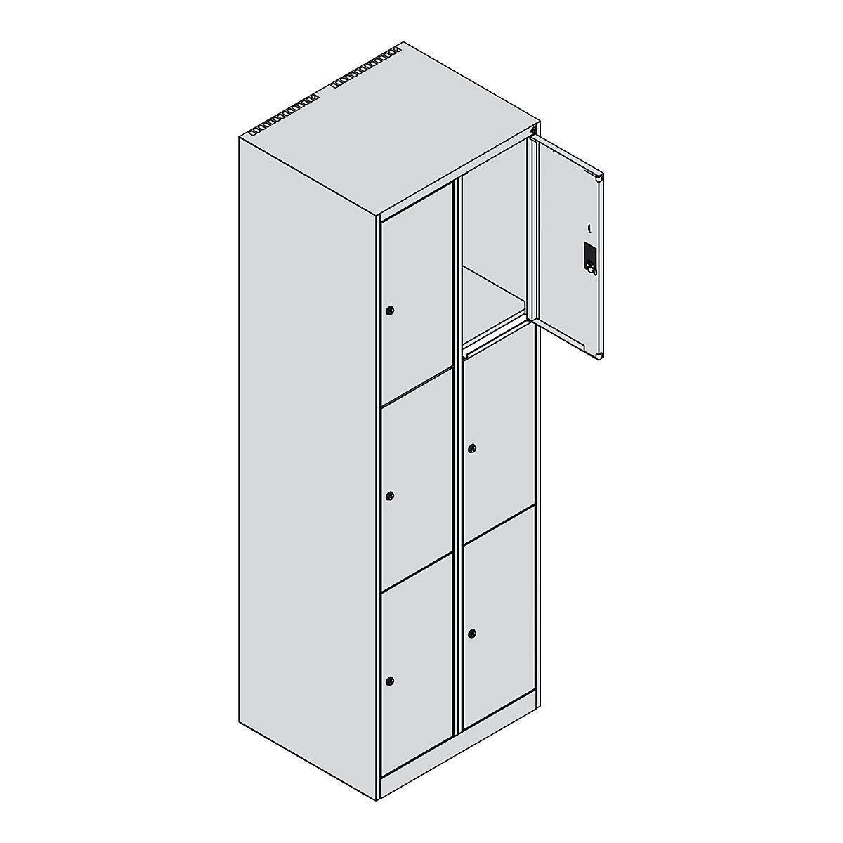 Armário de cacifos de 3 andares Classic PLUS – C+P (Imagem do produto 2)-1