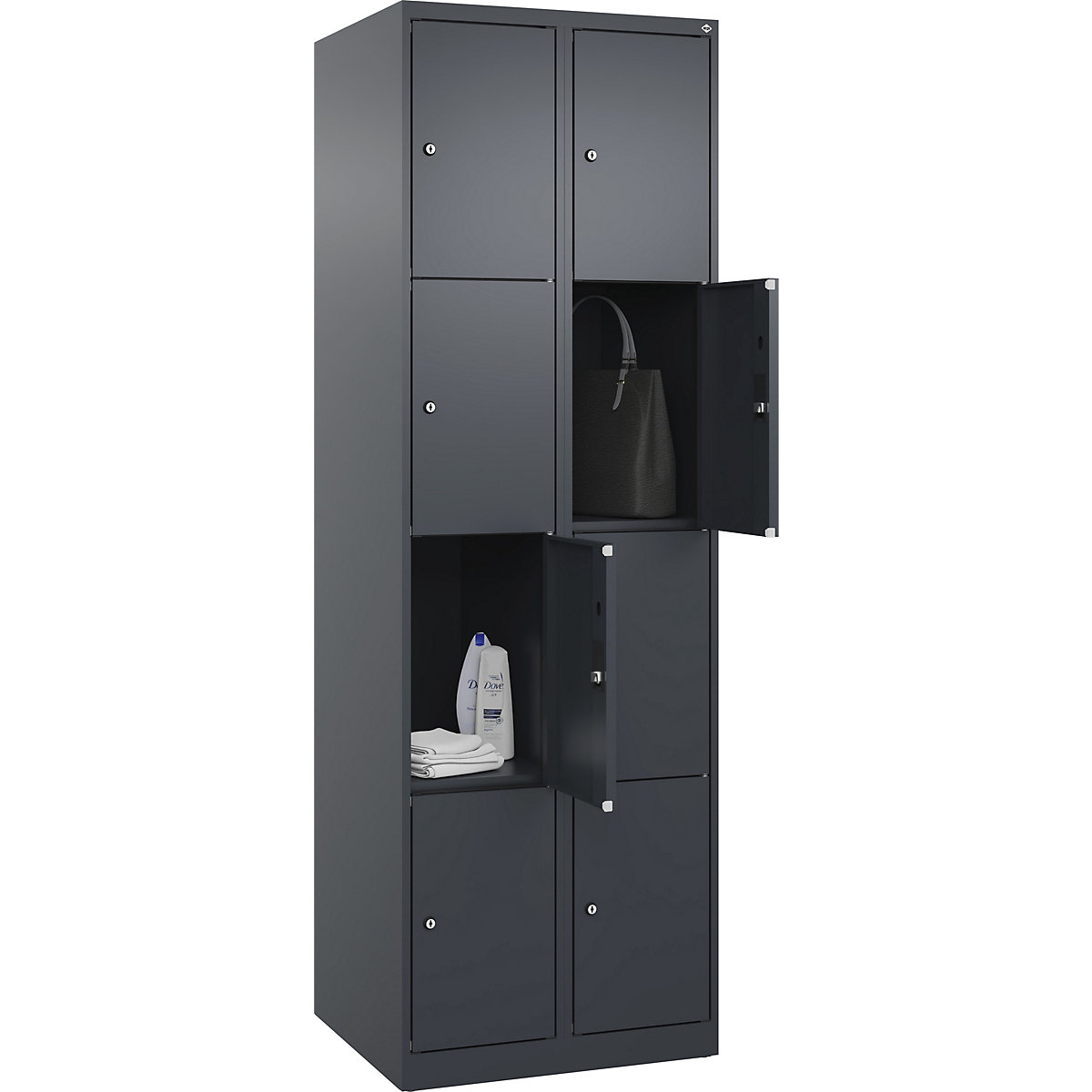Armário de cacifos de 4 andares Evolo PLUS (Imagem do produto 3)-2