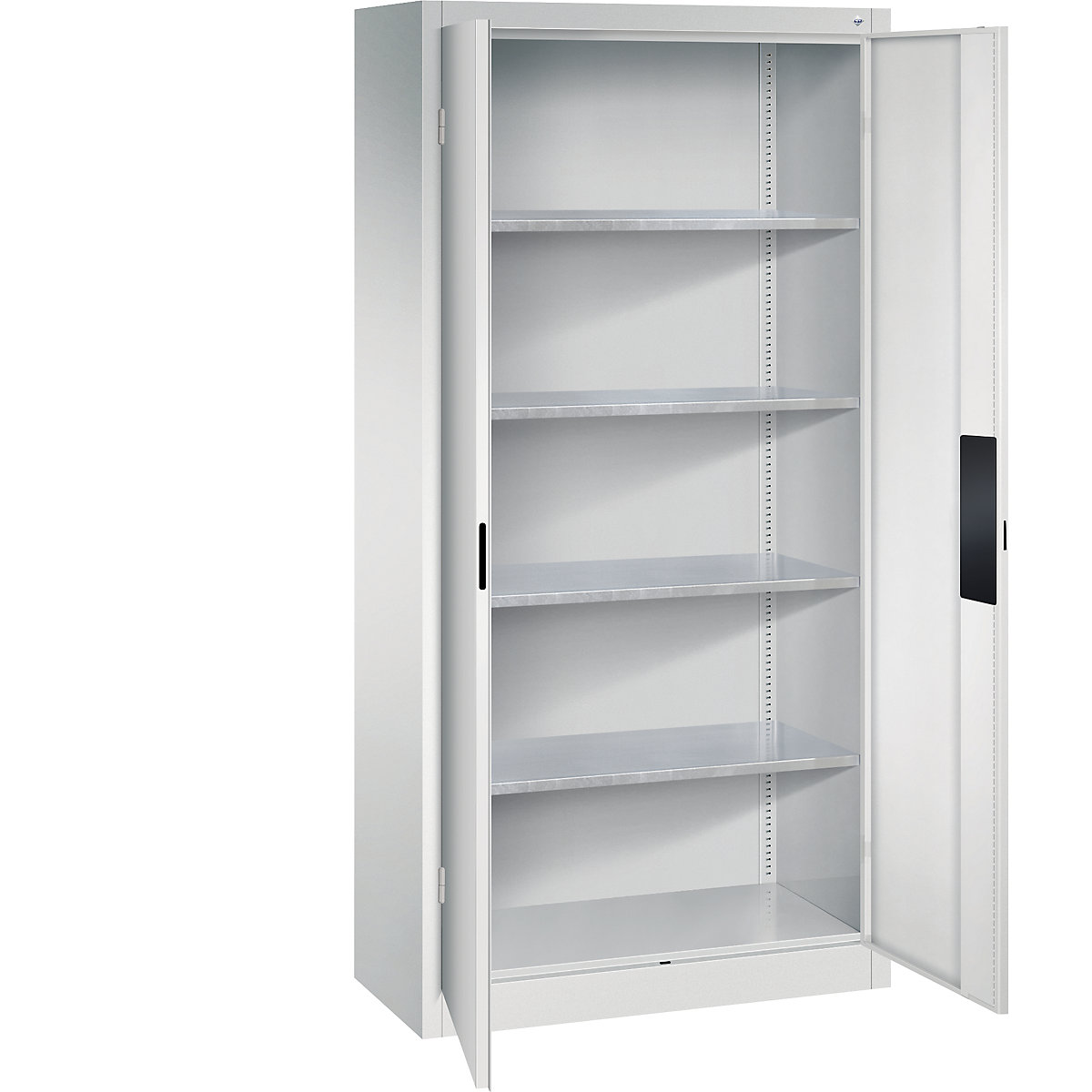 Armário de oficina para cargas pesadas – C+P, largura 930 mm, profundidade 400 mm, porta em cinzento claro-0