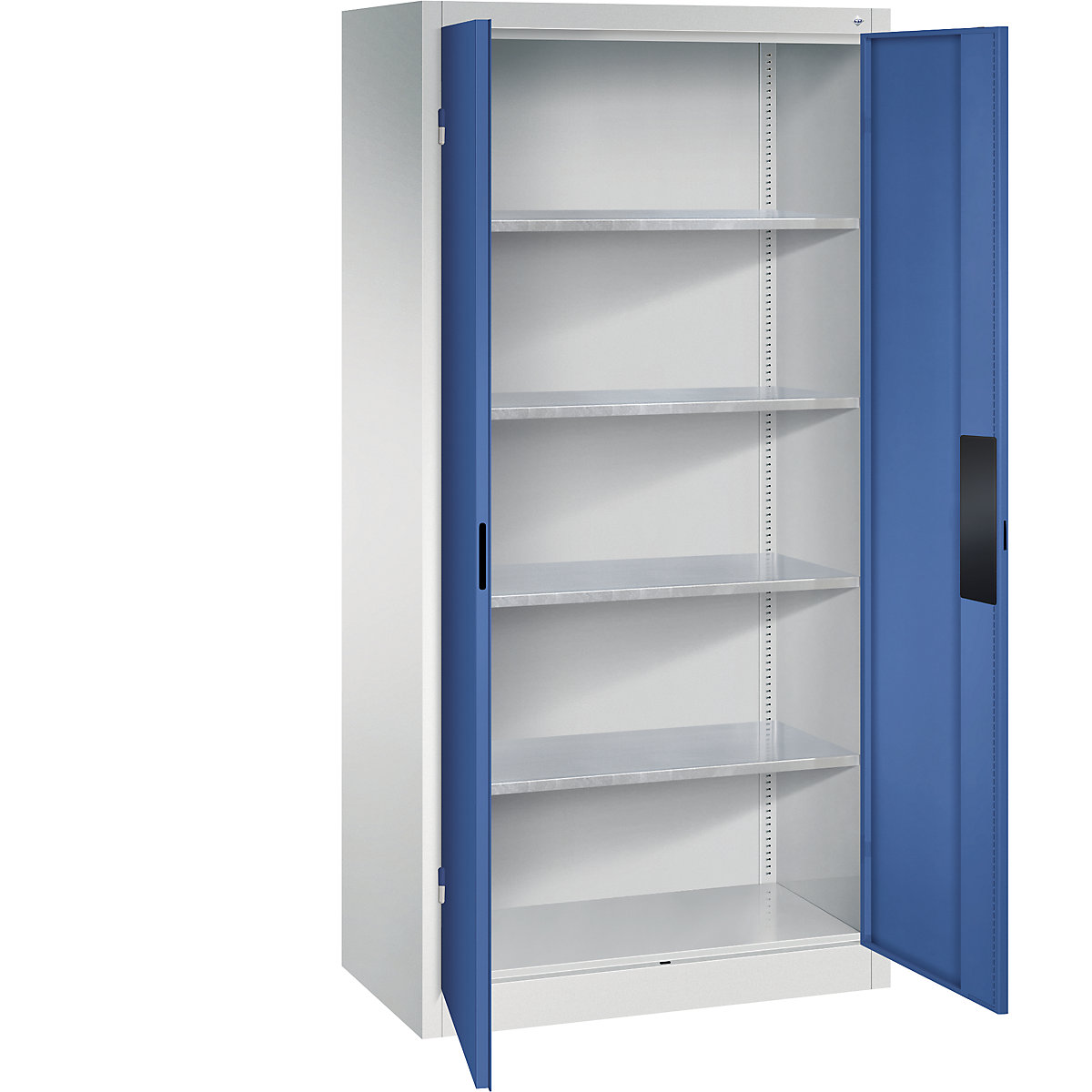Armário de oficina para cargas pesadas – C+P, largura 930 mm, profundidade 500 mm, porta em azul genciana-0