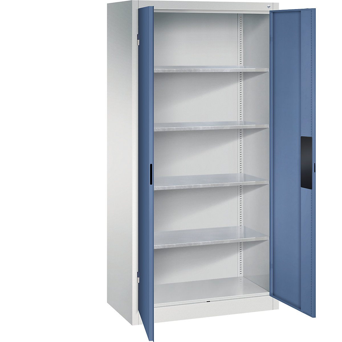 Armário de oficina para cargas pesadas – C+P, largura 930 mm, profundidade 500 mm, porta em azul distante-0
