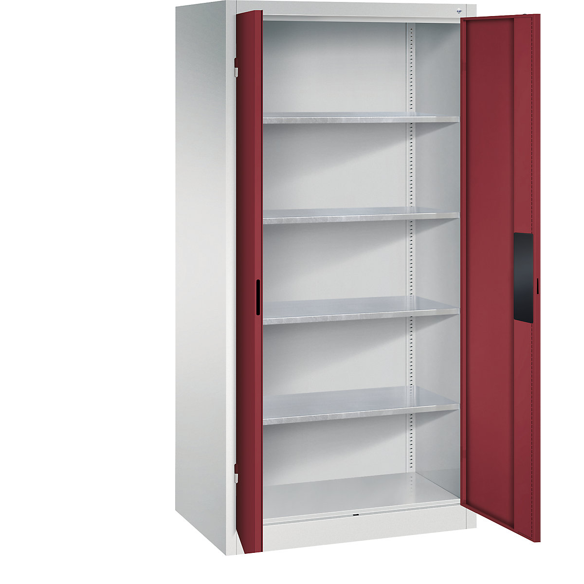 Armário de oficina para cargas pesadas – C+P, largura 930 mm, profundidade 600 mm, porta em vermelho rubi-0