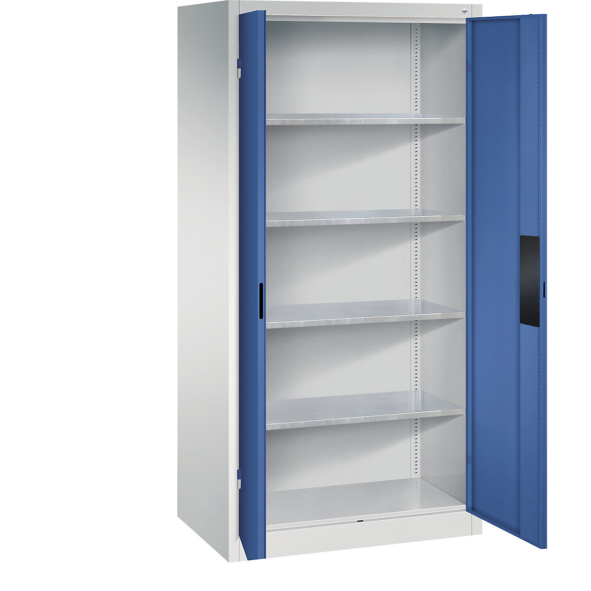 Armário de oficina para cargas pesadas – C+P, largura 930 mm, profundidade 600 mm, porta em azul genciana-0