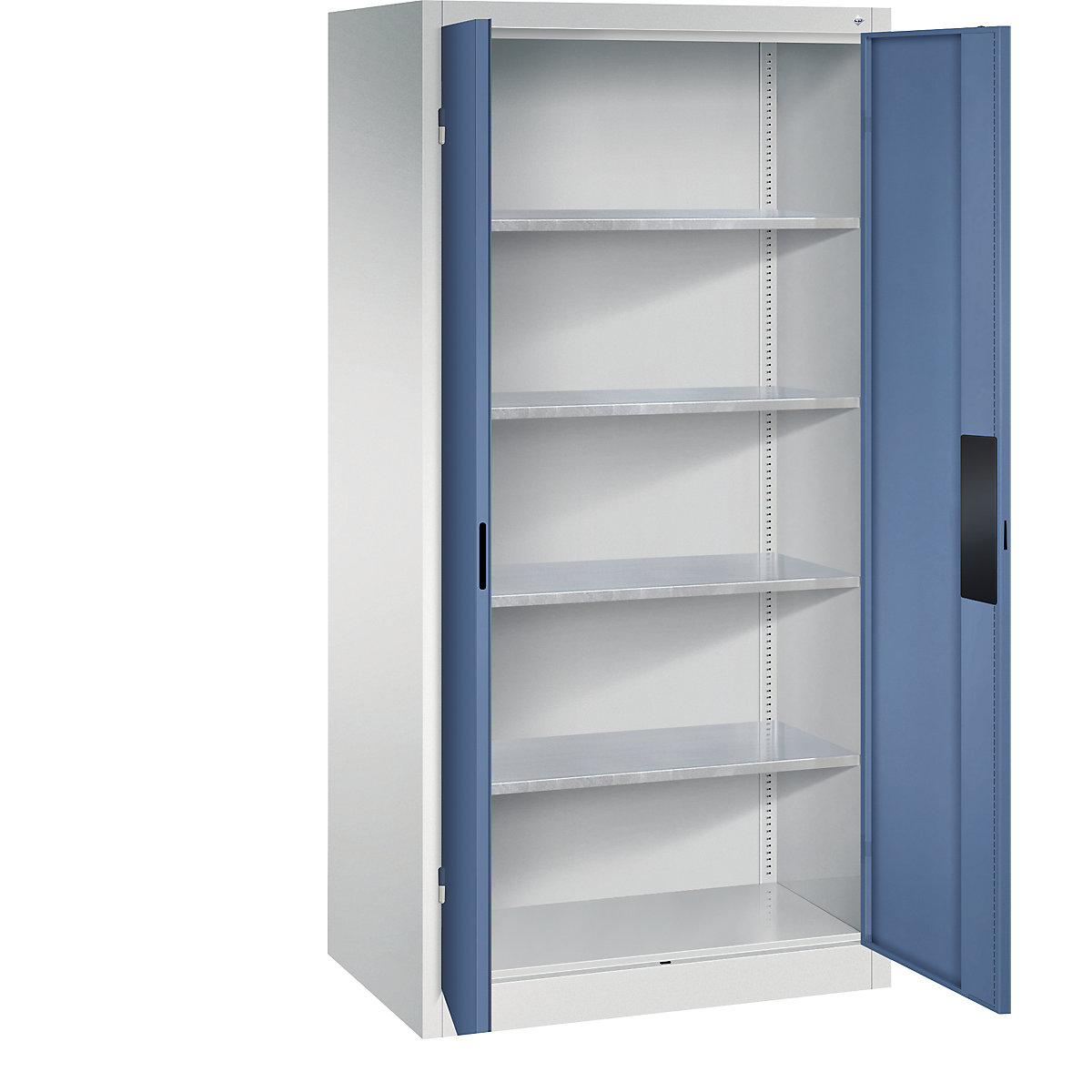 Armário de oficina para cargas pesadas – C+P, largura 930 mm, profundidade 600 mm, porta em azul distante-0