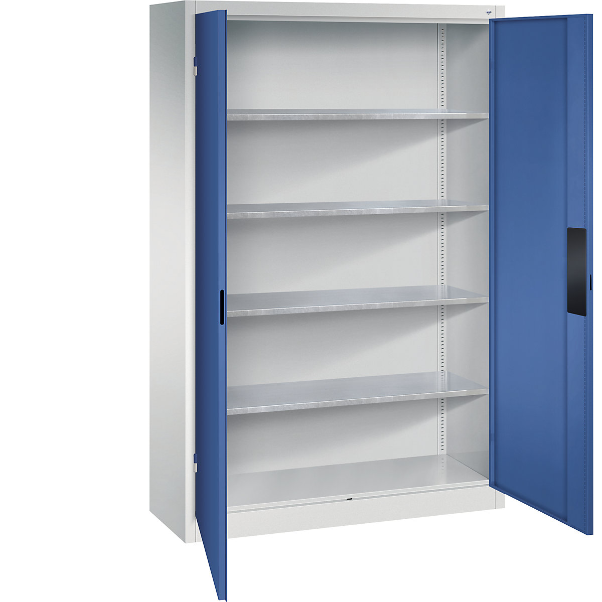 Armário de oficina para cargas pesadas – C+P, largura 1200 mm, profundidade 400 mm, porta em azul genciana-0