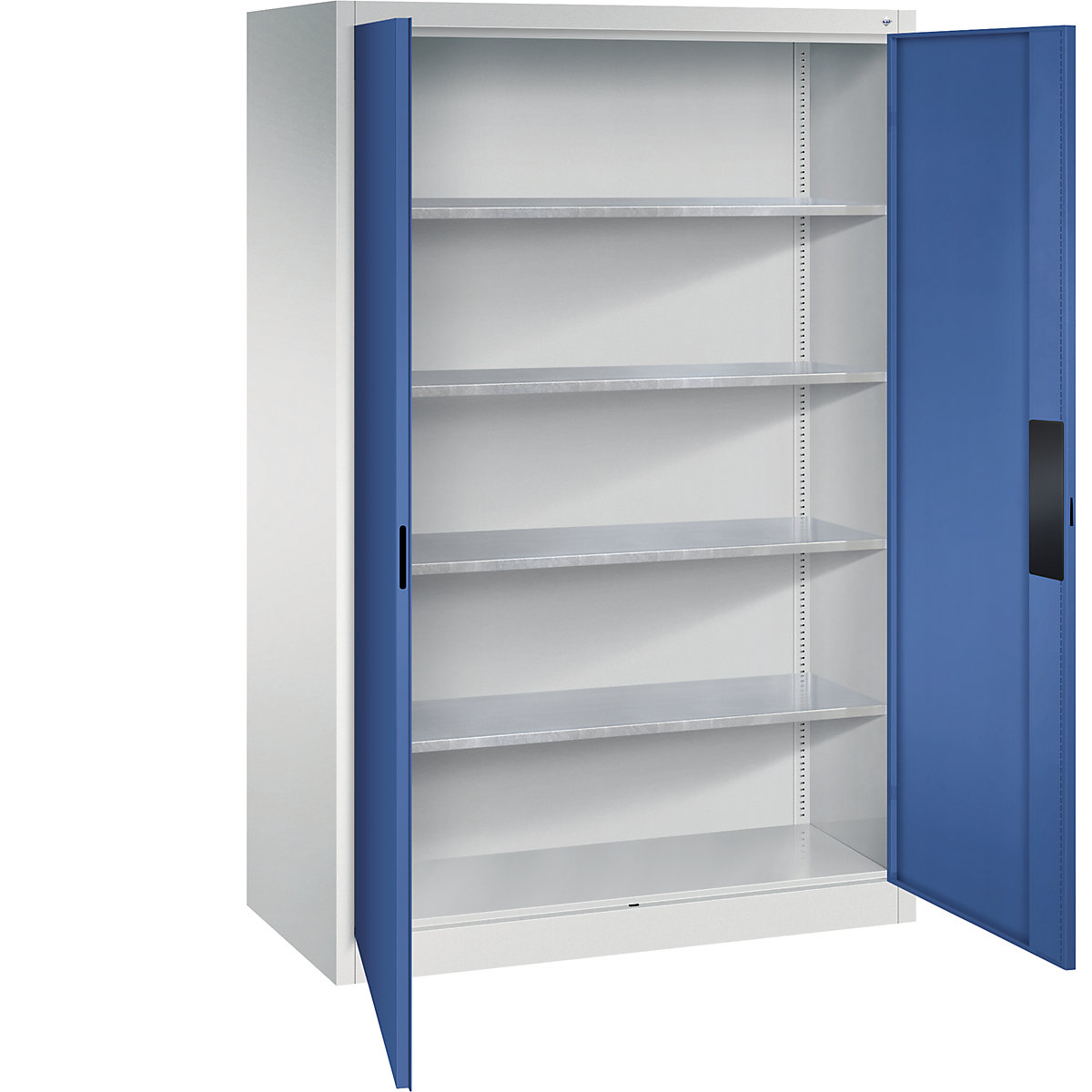 Armário de oficina para cargas pesadas – C+P, largura 1200 mm, profundidade 600 mm, porta em azul genciana-0