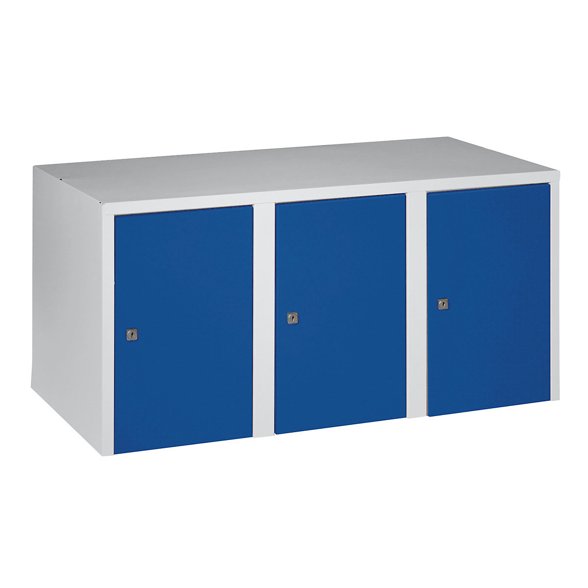 Armário de sobrepor München – Wolf, 3 compartimentos, azul genciana, largura 900 mm-0