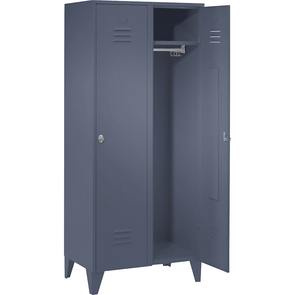 Cacifo Berlin 2 – Wolf, 2 compartimentos, cinzento azulado, largura 800 mm, forma de teto plano-0