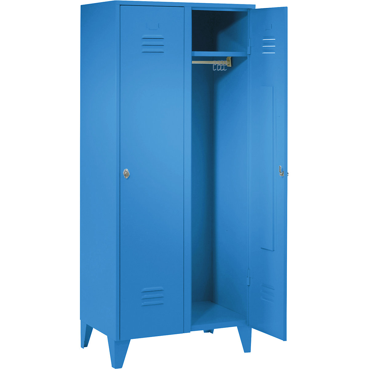 Cacifo Berlin 2 – Wolf, 2 compartimentos, azul claro, largura 800 mm, forma de teto plano-0