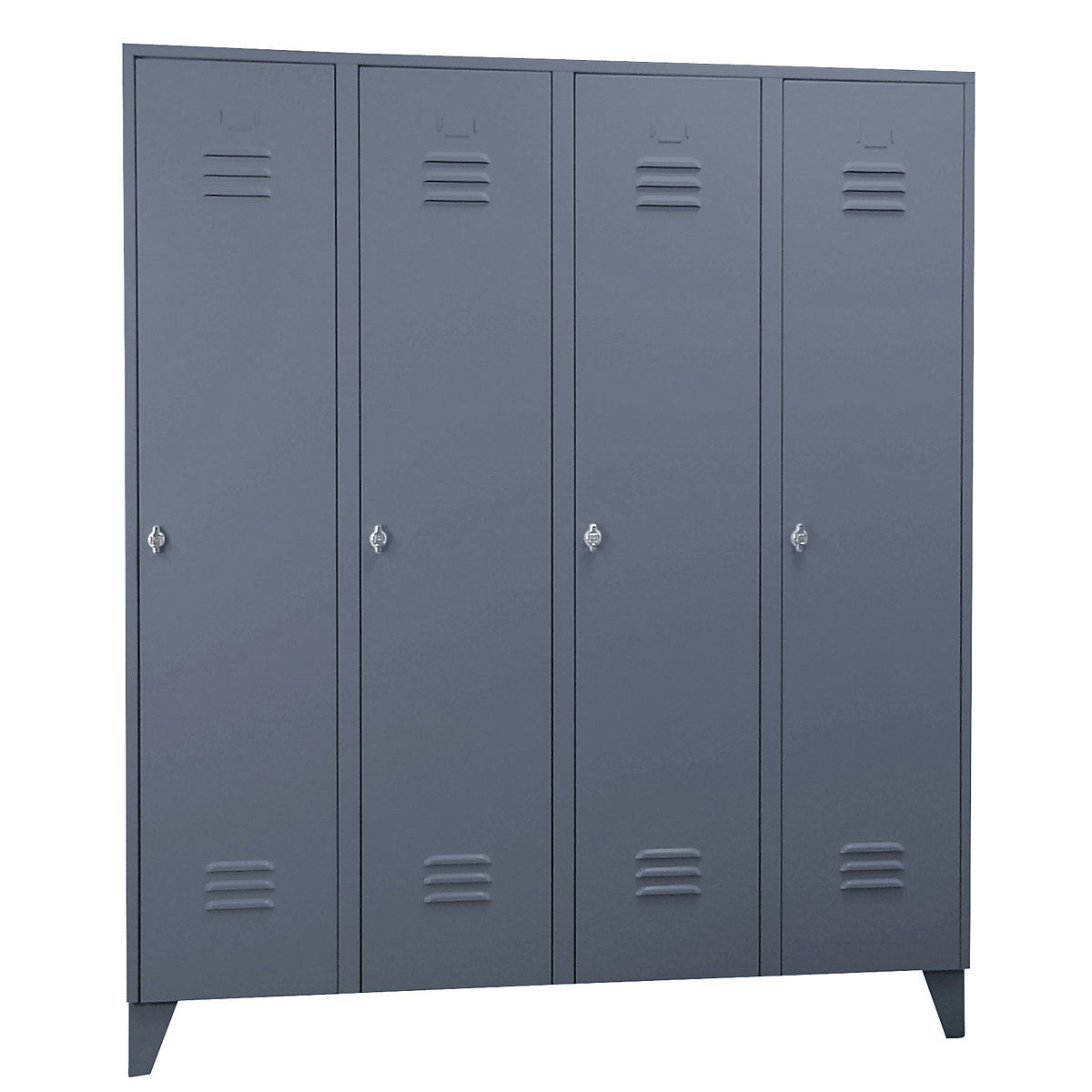 Cacifo Berlin 2 – Wolf, 4 compartimentos, cinzento azulado, largura 1600 mm, forma de teto plano-0
