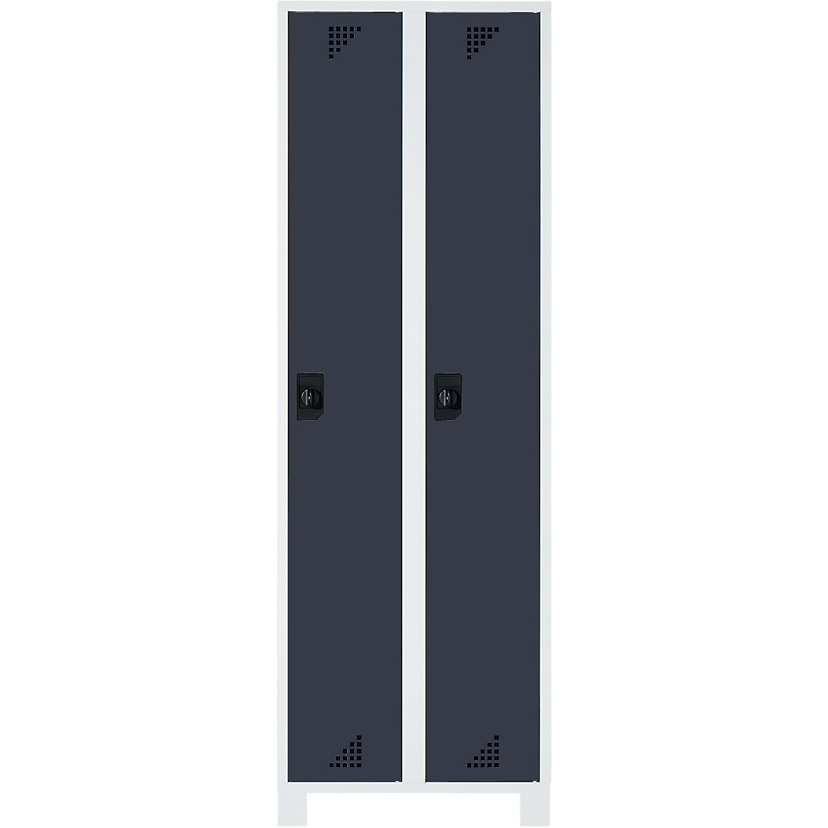 Cacifo Bremen – eurokraft pro, 2 compartimentos, cinzento claro/cinzento antracite, largura 800 mm-0