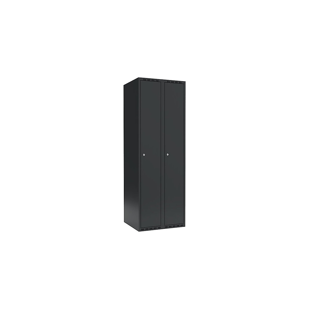 Cacifo Fydor, 2 compartimentos, cinzento, L 600 mm, 2 compartimentos, forma de teto plano, fechadura de cilindro-0