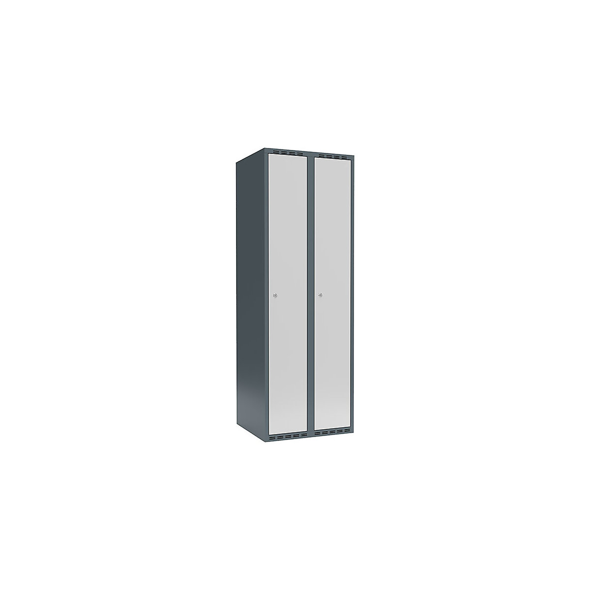 Cacifo Fydor, 2 compartimentos, cinzento azulado/cinzento claro, L 600 mm, 2 compartimentos, forma de teto plano, fechadura de cilindro-0