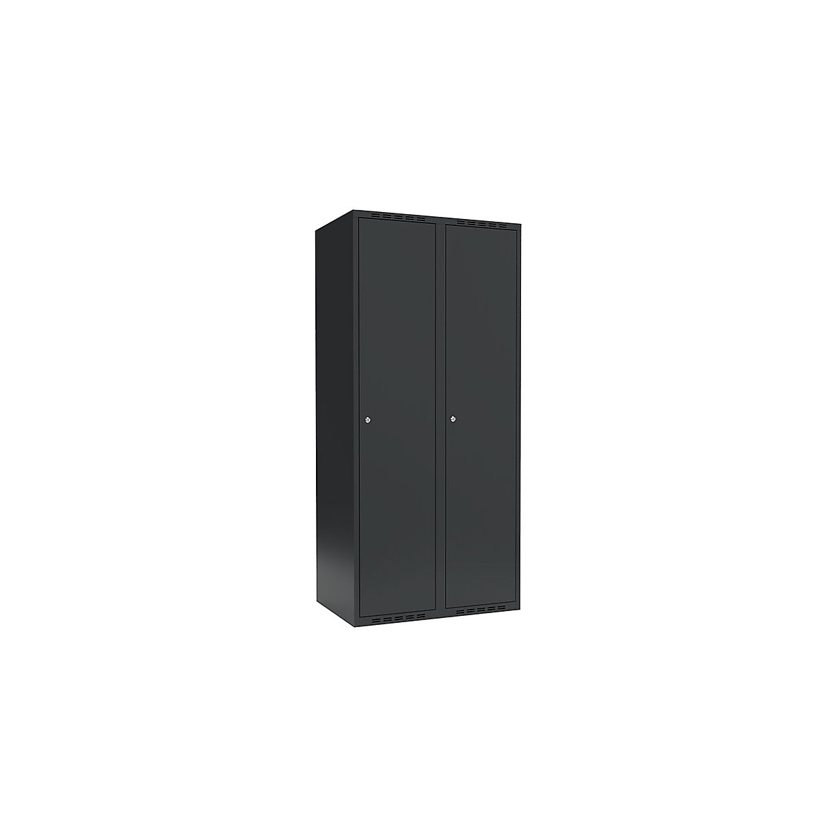 Cacifo Fydor, 2 compartimentos, cinzento, L 800 mm, 2 compartimentos, forma de teto plano, fechadura de cilindro-0