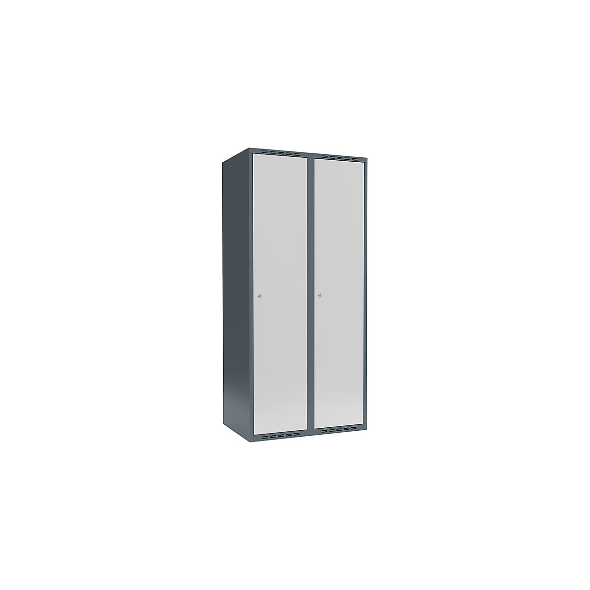 Cacifo Fydor, 2 compartimentos, cinzento azulado/cinzento claro, L 800 mm, 2 compartimentos, forma de teto plano, fechadura de cilindro-0