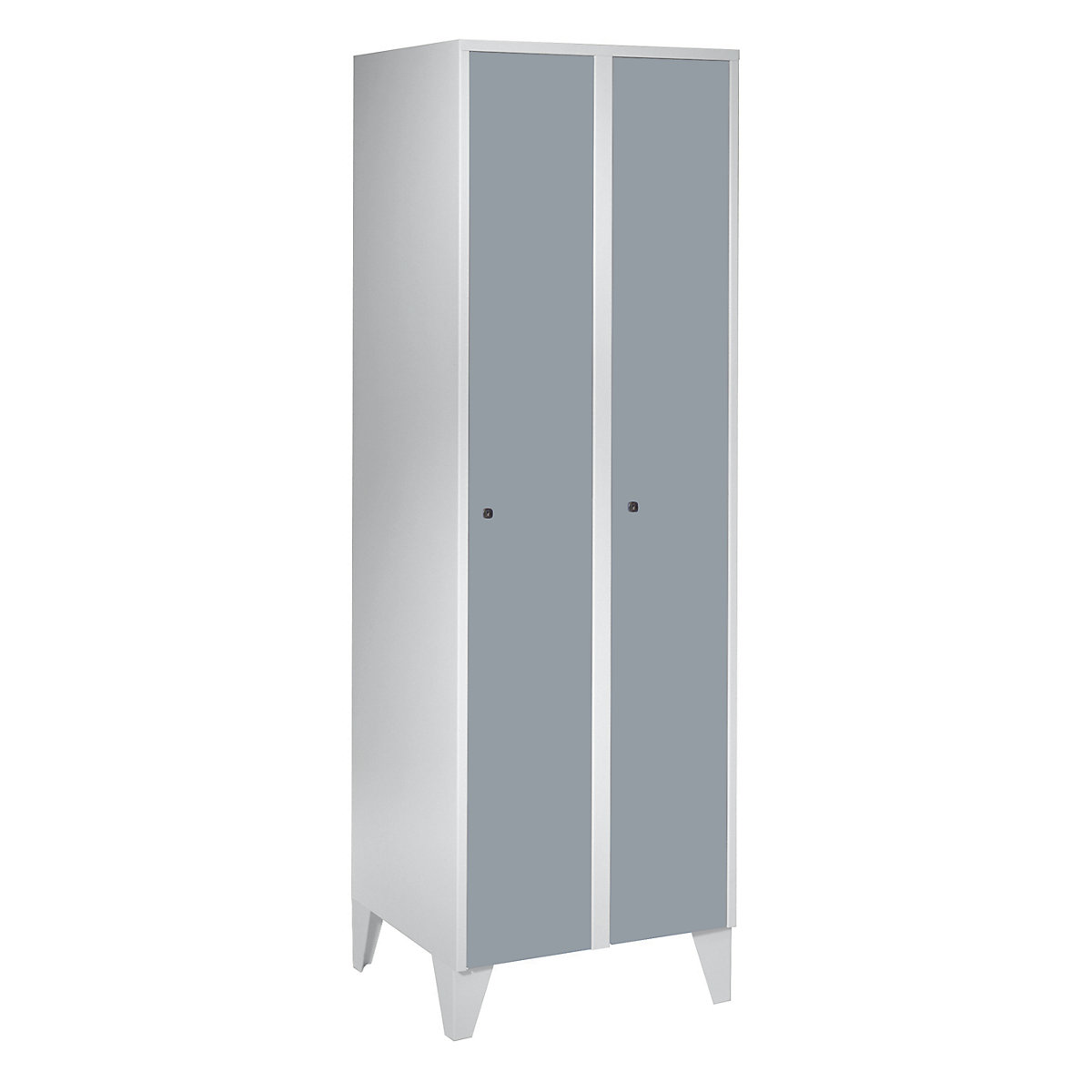 Cacifo München – Wolf, 2 compartimentos, cinzento claro/cinzento prateado, L 600 mm, com pés-0