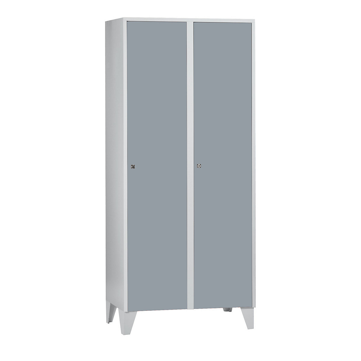 Cacifo München – Wolf, 2 compartimentos, cinzento claro/cinzento prateado, L 800 mm, com pés-0