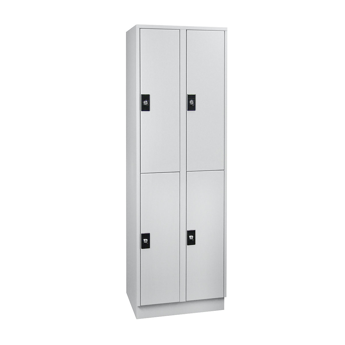 Cacifo de dois andares Stuttgart – Wolf, 2 compartimentos, cinzento claro / cinzento claro-0