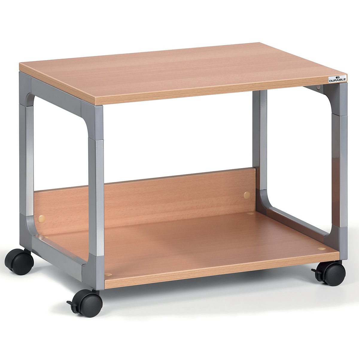 Carrinho multifunções/para impressoras – DURABLE, 2 prateleiras, prateado / faia-0