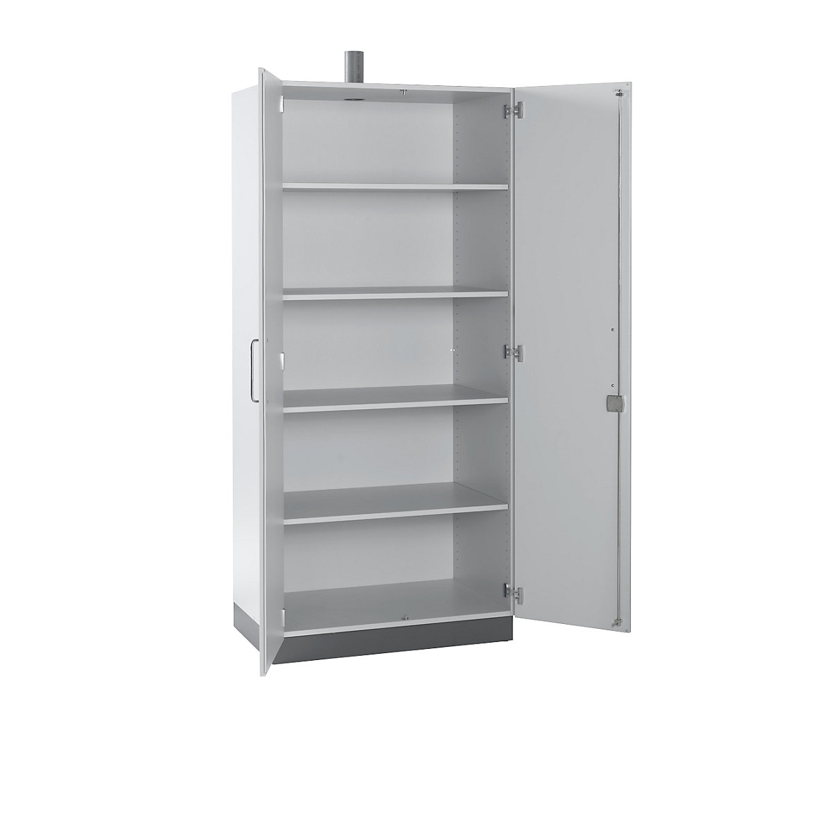 Armário de laboratório para químicos, com conexão para ar de exaustão, largura 900 mm-0