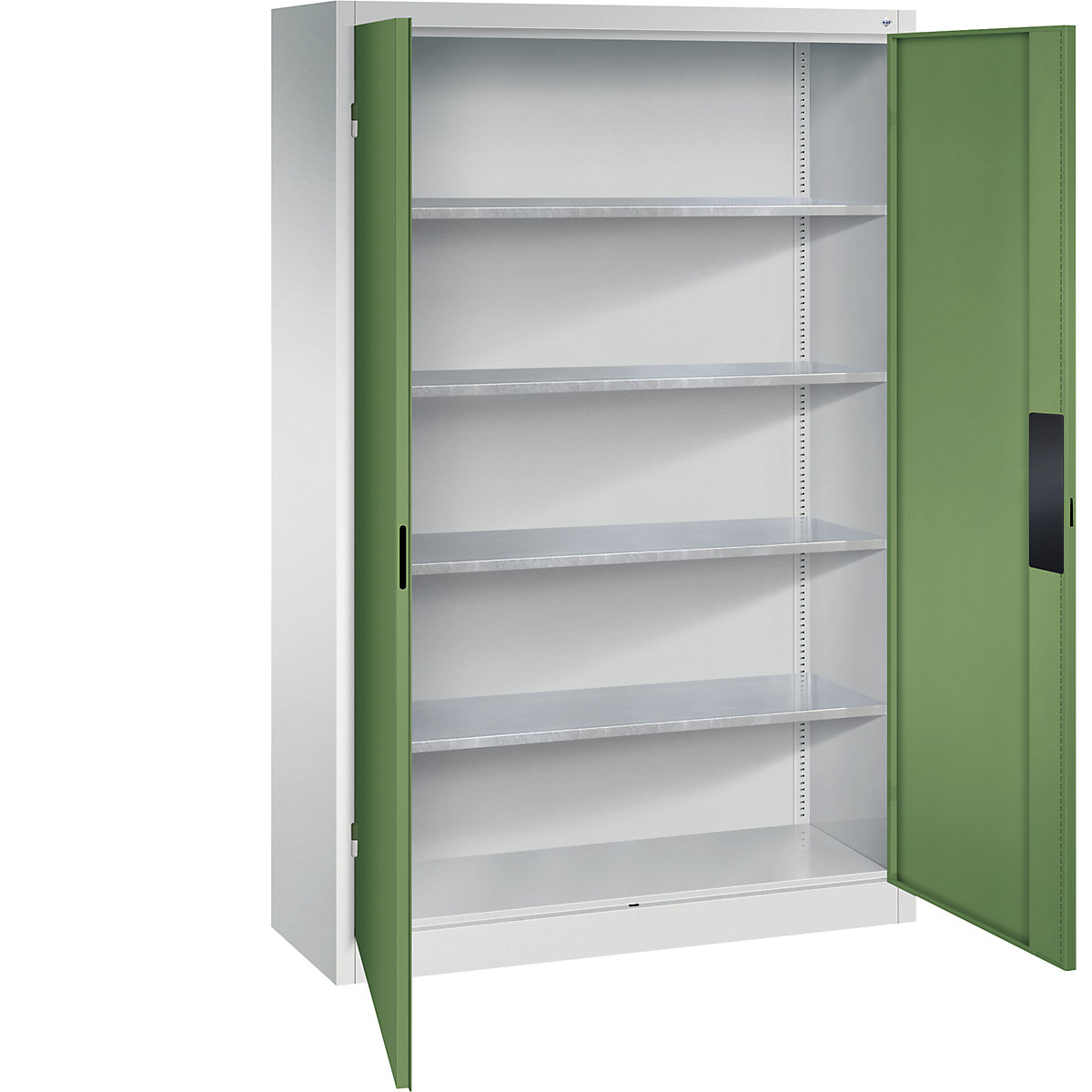 Armadio da officina per carichi pesanti – C+P, larghezza 1200 mm, profondità 400 mm, anta verde reseda-0