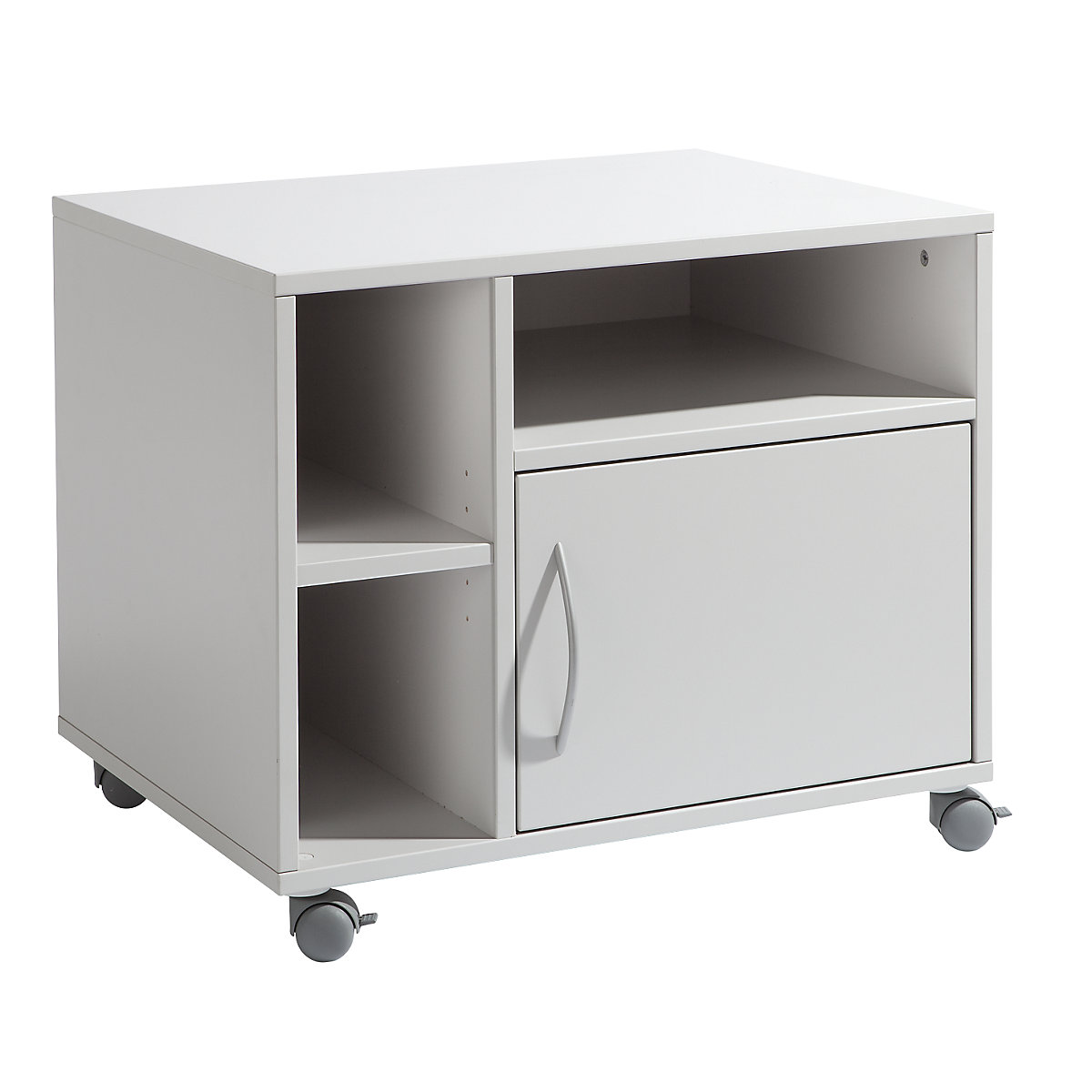 Armadietto mobile – eurokraft pro, alt. x largh. x prof. 595 x 700 x 570 mm, grigio chiaro RAL 7035-0